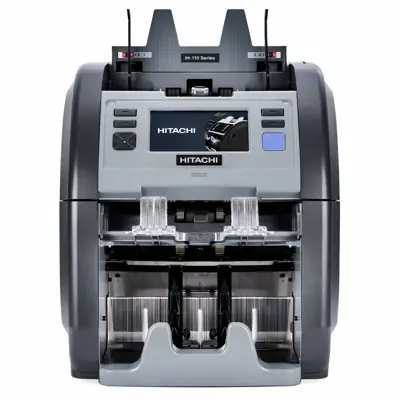 Hitachi-Hunter IH-110 Çift Katlı 30 Ülke Para Birimi Destekli Karışık Para Sayma ve Sahte Para Kontrol Makinesi