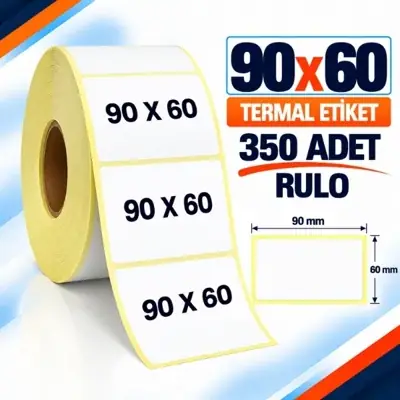 Etiket 90 X 60 Termal 350 Adet Rulo